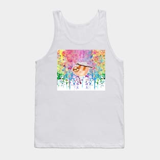 Watercolor Sloth - Rainbow Paint Tank Top